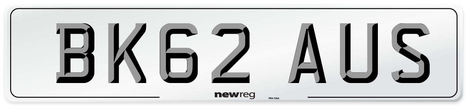 BK62 AUS Number Plate from New Reg